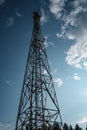 The tower of mobile communication antennas Royalty Free Stock Photo