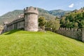 Tower of Montebello Castle in Belinzona, Switzerland