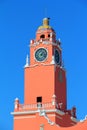 Tower of the monumental Clock of the City Hall of Merida, Yucatan, Mexico I Royalty Free Stock Photo