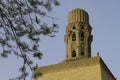 Tower of Mosque Hakim Bi Amrillah in Cairo Egypt Royalty Free Stock Photo