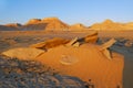 Aqabat desert at sunset. Africa, Sahara, Egypt Royalty Free Stock Photo