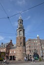 Tower At The Muntplein Square At Amsterdam The Netherlands 14-9-2021 Royalty Free Stock Photo