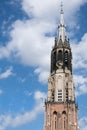 Tower of the \'Nieuwe Kerk\' (New Church) in Delft in the Netherlands Royalty Free Stock Photo