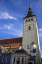 Tower of Niguliste Church (Saint Nicholas Church) in old town, Tallinn, Estonia Royalty Free Stock Photo