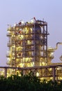 Tower of oil refinery Royalty Free Stock Photo