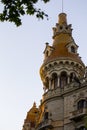 The tower of the old building. Barcelona Royalty Free Stock Photo