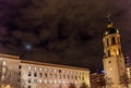 Tower Old Charity Hospital Place Bellecoeur Night Cityscape Lyon France