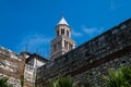 The tower of old church in Split, Croatia. Royalty Free Stock Photo