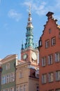 Tower of old city hall,Gdansk, Poland Royalty Free Stock Photo