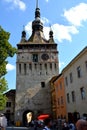 Tower of the old fortress in Sighisoara, Transylvania Royalty Free Stock Photo