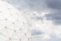 Tower of old radar station - dome / radome on listening station Royalty Free Stock Photo