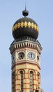 Tower and onion dome of the Budapest Synagogue Royalty Free Stock Photo