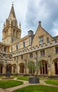 The crossing tower of Christ Church Cathedral. Oxford University. England Royalty Free Stock Photo