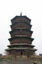 tower (pagoda) at the fogong temple in yingxian (china)