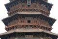 tower (pagoda) at the fogong temple in yingxian (china)