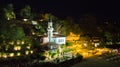 The tower in the palace in Balchik night photo