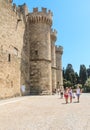 Tower Palace of the Grand Masters. Old Town. Rhodes Island Royalty Free Stock Photo