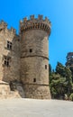 Tower Palace of the Grand Masters. Old Town. Rhodes Island Royalty Free Stock Photo
