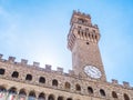 The tower of the Palazzo Vecchio of Firenze Royalty Free Stock Photo