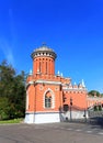Tower of the Petrovsky Travelling Palace in Moscow Royalty Free Stock Photo