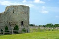 Tower pevensey castle ruins pevensey england Royalty Free Stock Photo