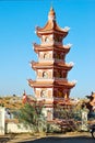 The tower in Phan Thien near MuiNe region by the vietnamese graves area