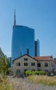 Tower in Piazza Gae Aulenti in Milan Royalty Free Stock Photo