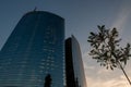 Tower in Piazza Gae Aulenti in Milan Royalty Free Stock Photo