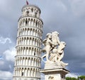 Tower of Pisa supported by back foot