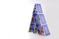 Tower of playing cards Royalty Free Stock Photo