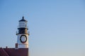 The tower of the Portland Head Lighthouse at Sunrise Royalty Free Stock Photo