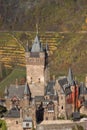 Tower at the Reichsburg Cochem Castle in Cochem Royalty Free Stock Photo