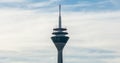 The tower Rheinturm of Dusseldorf in Germany Royalty Free Stock Photo
