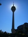 Tower Rheinturm in Dusseldorf Royalty Free Stock Photo