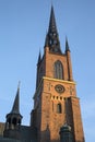Tower of Riddarholmen Church; Stockholm; Sweden Royalty Free Stock Photo