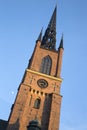 Tower of Riddarholmen Church; Stockholm; Sweden Royalty Free Stock Photo