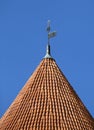 Tower roof of the Trakai Castle near Vilnius