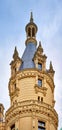 Tower with roof of the Schwerin castle. Mecklenburg-Western Pomerania, Germany