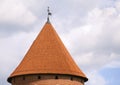 Tower roof of the Trakai Castle near Vilnius Royalty Free Stock Photo