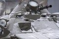 The tower of the Russian armored personnel carrier close-up