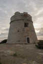 The tower of Sa Sal Rossa at dawn