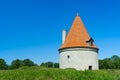 Tower of Saaremaa island Castle, Estonia, bishop castle. Fortifications of Kuressaare episcopal castle in summer day.