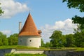 Tower of Saaremaa island Castle, Estonia, bishop castle. Fortifications of Kuressaare episcopal castle in summer day.
