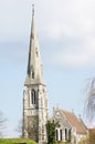 Tower of Saint Albans church in Copenhagen, Denmark Royalty Free Stock Photo