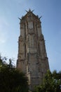 The tower Saint Jacques - View Sight of bottom stocking Royalty Free Stock Photo