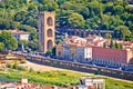 Tower of San Niccolo on Arno river waterfront in Florence