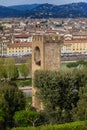 Tower of San Niccolo and view of the city of Florence from Michelangelo Square