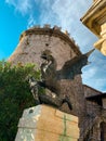 Tower and Sculpture of Dragon in Rijeka in Croatia