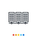 Tower server icon,Vector and Illustration