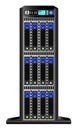 Tower-server vertical version with 12 hard drives 3.5 inches and a small display for management. Royalty Free Stock Photo